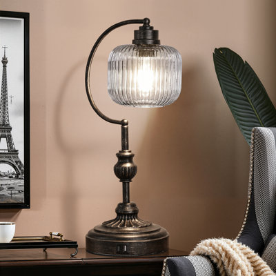 Vintage Industrial-Style Dimmable Table Lamp 