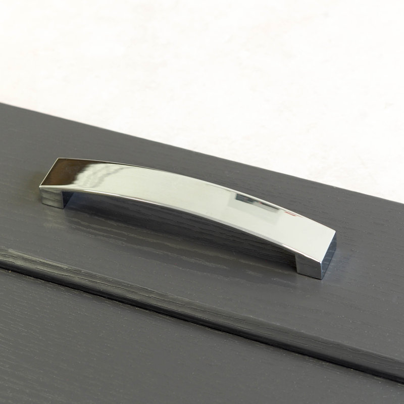 Polished Chrome Curved Bow Bridge Handles, 128mm
