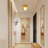 Natural Wood Semi-Flush Mount Light  for Bedroom Corridor Hallway-537222562