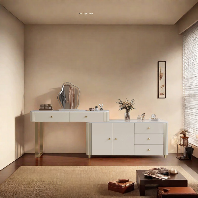 Commode simple de style crème