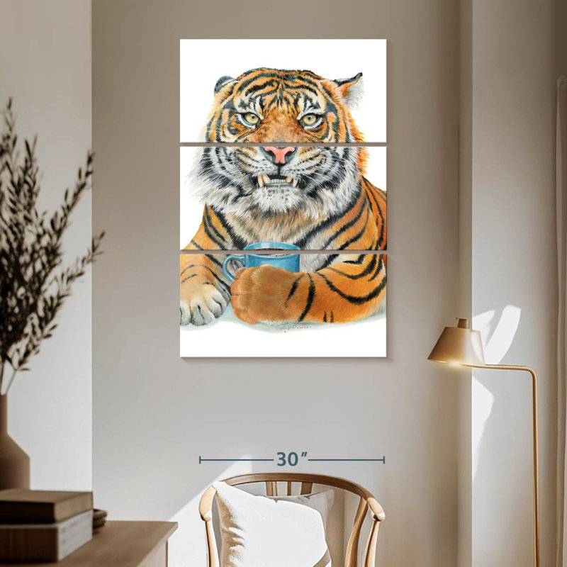 Brampt Too Early Tiger, 65" H x 42" W