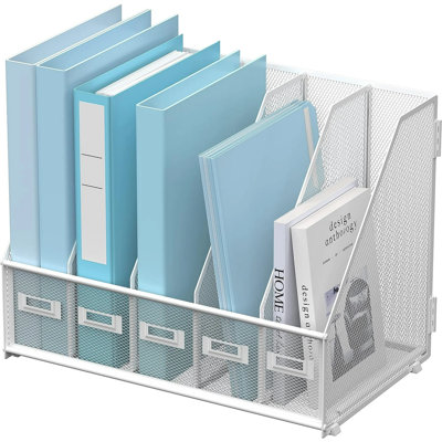 Classeurs de bureau en métal avec 5 compartiments verticaux pour le bureau et la maison