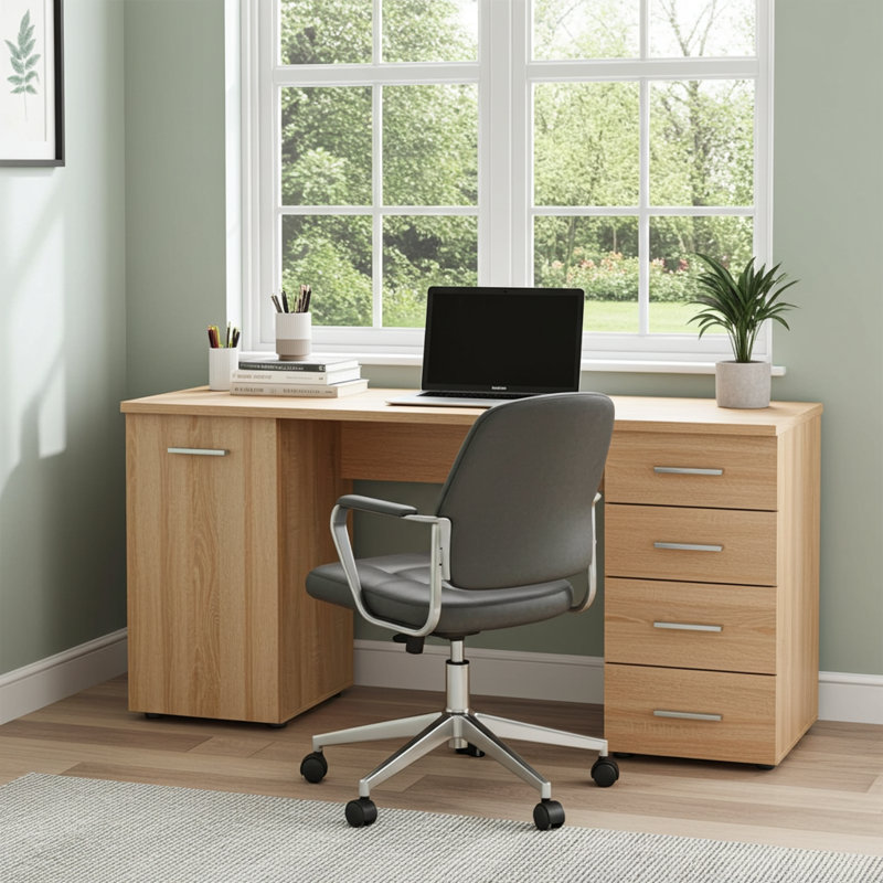 Macie Computer Desk, Sonoma Oak