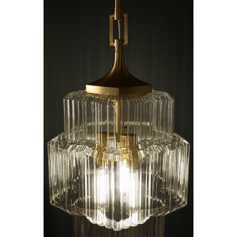 Occasion 3 Light Pendant, Brushed Moderne Brass