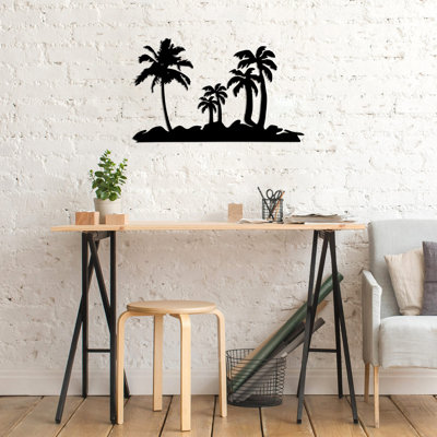 Accessoire mural élégant en métal noir Nykeemah, 27,6 po x 16,5 po | 100% métal durable, épaisseur: 0,06 pouce | Conception murale facile | Parfait pour la décoration intérieure, l'esthétique moderne et une touche unique dans n'importe quelle pièce