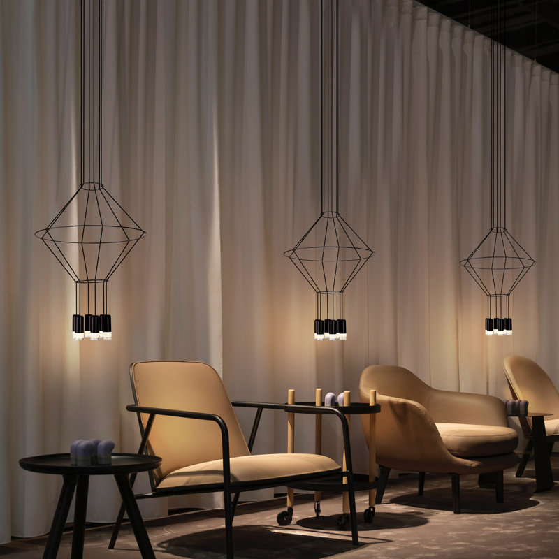 Luminaire suspendu géométrique à 6 lumières DEL Expression