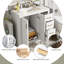 Ensemble de meuble-lavabo 36 po avec lavabo en céramique, armoire de rangement en bois massif, ensemble de meuble-lavabo autoportant avec 3 tiroirs et portes à fermeture douce-108804007-108804013