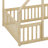 Amarionna Wood House-Shaped Floor Bed with Fence, Guardrails-1287232309-1277471102