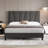 Bed Frame With Adjustable Headboard, No Box Spring Needed-706243788