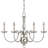 6-Light Indoor Brushed Nickel Classic/Traditional Candelabra Chandelier-11801545