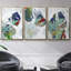 «Monstera IV», ensemble de 3 reproductions sur toiles-97708599-97708600