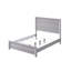 Mobilier de chambre à coucher contemporain: lit à panneaux simple en bois gris rustique avec cadre et style durables-1636974712