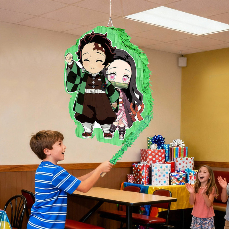4 Pcs Demon Slayer Pinata, Demon Slayer Pinatas Bundle