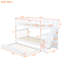 Lit superposé Twintwin avec lit gigogne et escalier blanc pour plus de commodité-2067419256