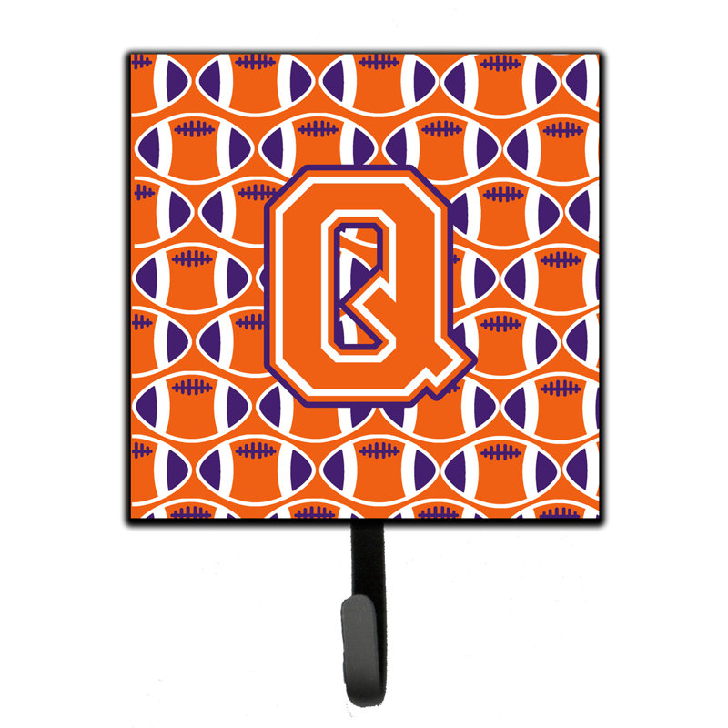 Porte-clés mural Deralin, Orange / blanc / insigne royal, Lettre Q