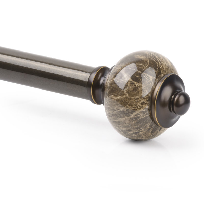 Tringle à rideaux simple ajustable Porterdale, 72" - 144", Bronze