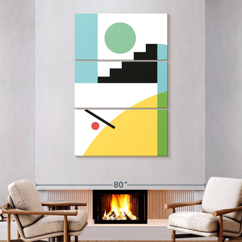 Avery Geometric Composition I, 74" H x 48" W