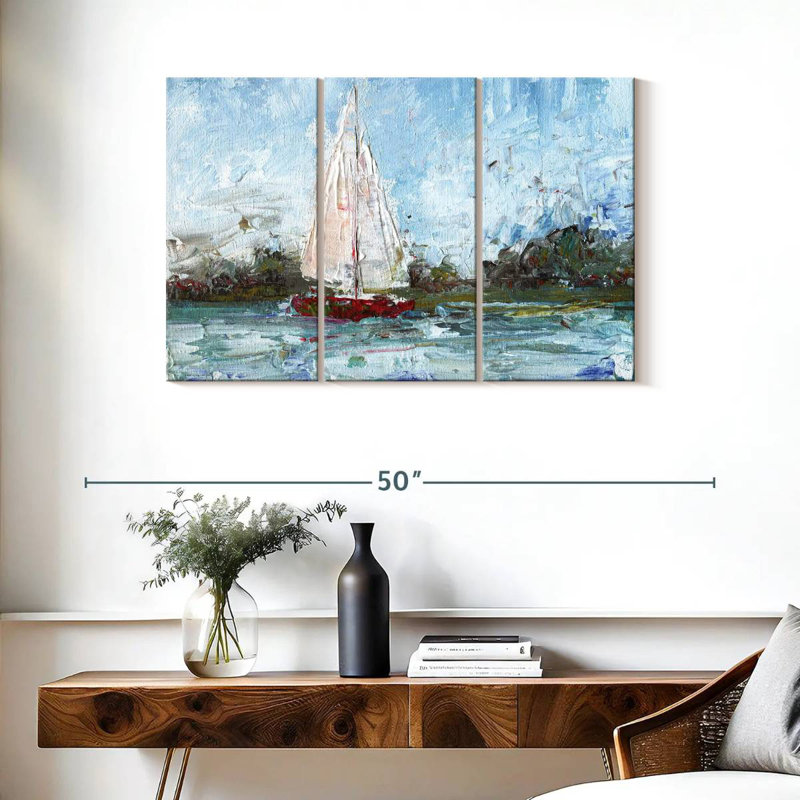 Mehar Here We Go A Sailing, 24" H x 38" W