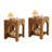 19.7" End Table Set, 2-Tier Square Side Table for Living Room, Bedroom, Office-312700127