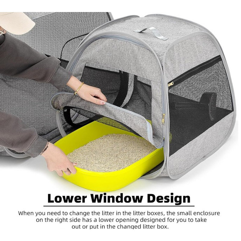 Parc portatif pour chat, conception trapézoïdale pour un meilleur ...