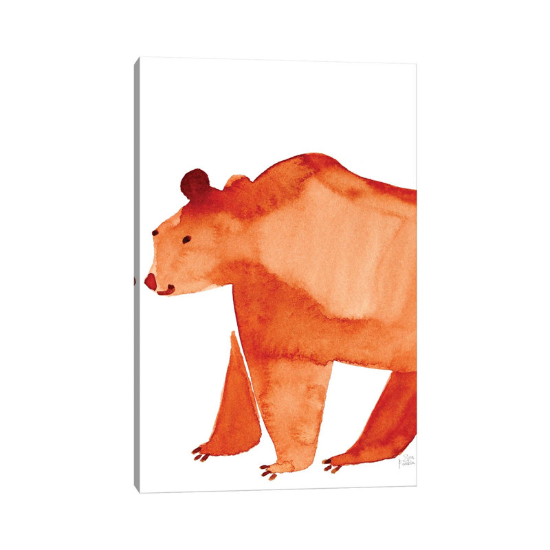 Bear by Sara Franklin - Wrapped Canvas Painting, 20.32 cm H x 30.48 cm W