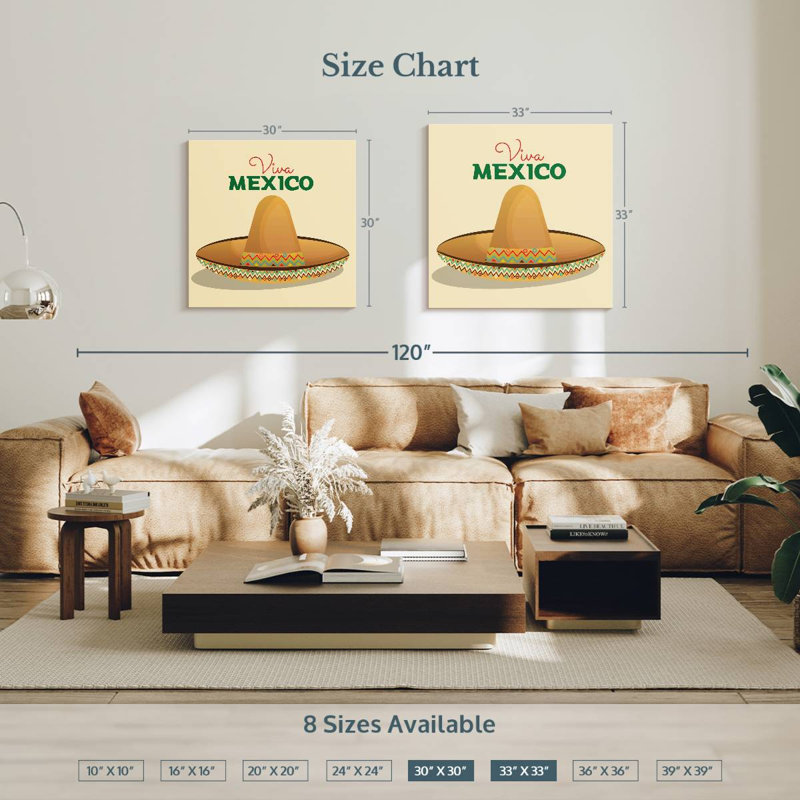 Tergel Viva Mexico Sombrero, 30" H x 30" W