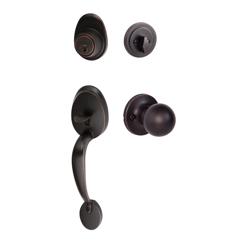 Ensemble de poignée Alta, Bronze vintage, Réversible, Bouton de Tahoe