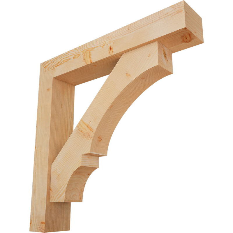 Support de bloc Balboa avec entretoise décalée, 42 x 42, Sapin Douglas de l 7 1/2 (lisse)