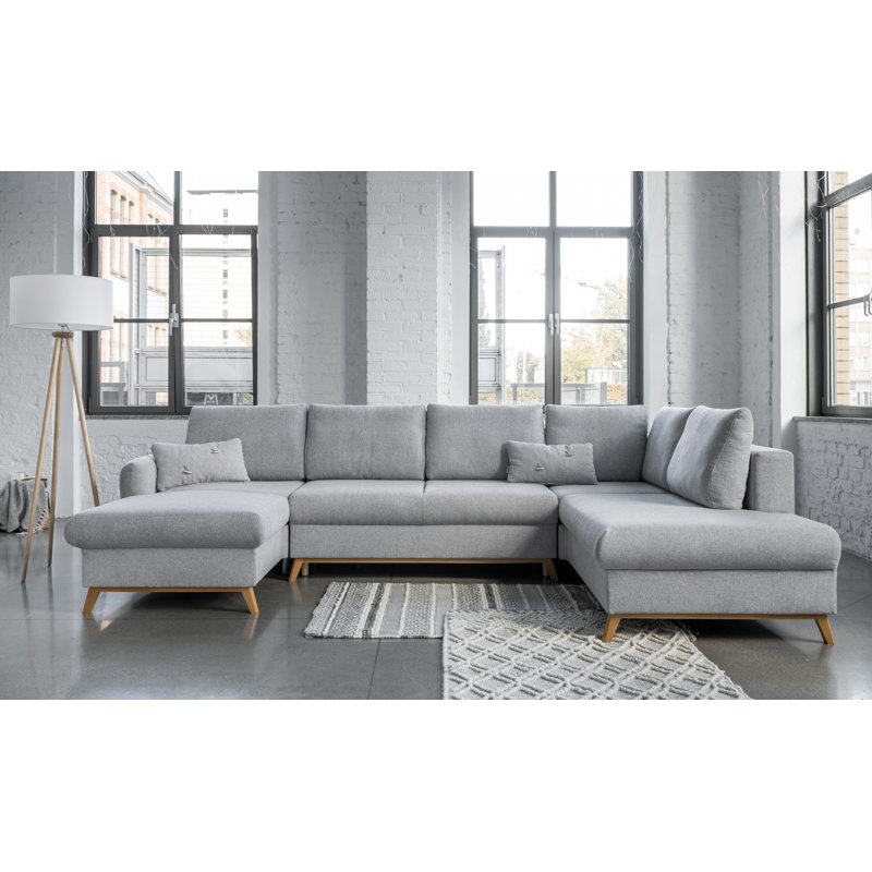 Scandic Lagom 8 Seater Sofa Bed, Right Hand Facing, Light Grey