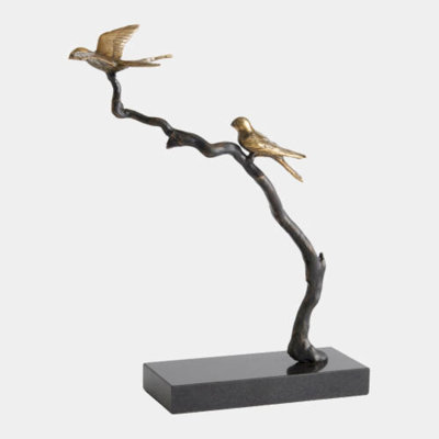 Perched Sparrows Decorative Object