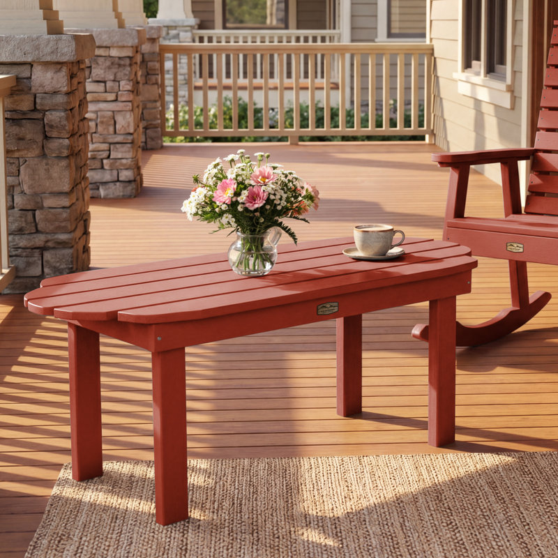 Table basse en plastique Kimber, Rouge