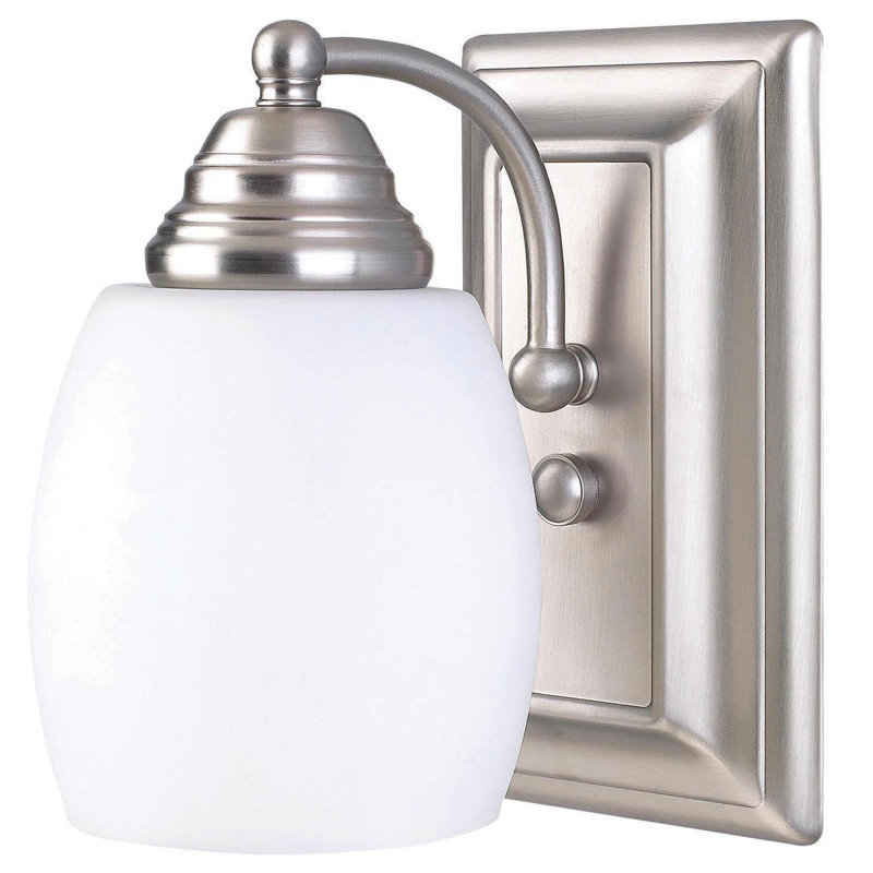 Allston Dimmable Bath Sconce, Brushed Pewter