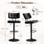 Tabourets de bar pivotants à hauteur réglable avec repose-pieds et dossier incurvé à coussin épais (ensemble de 3)-49774869