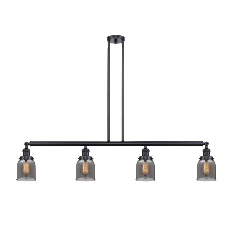 Lemaster 4 - Light Kitchen Island Pendant, Polished Nickel, Plated Smoke