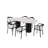Modern Dining Table with Wooden Legs, Black & White Finish, 78.7 x 30.3 x 39.4 inches | 100% MDF Painted/Varnished, Bearing Capacity: 110 lbs | Stylish & Durable Design for Elegant Dining Spaces-1748004860-1748004861