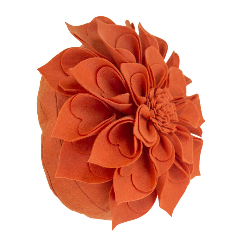 Coussin décoratif Floral, 16 po x 16 po, Terre cuite