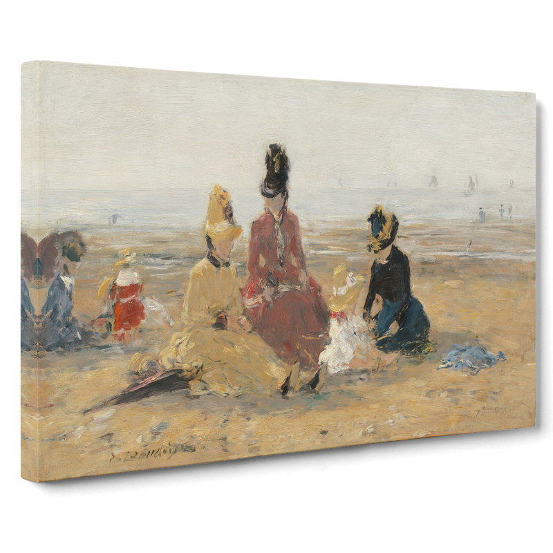Beach At Trouville Vol.2 by Eugene Boudin - Wrapped Canvas, 40cm H x 60cm W x 3cm D
