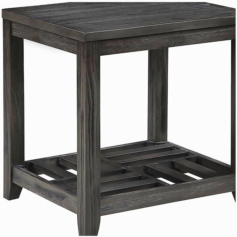 Grey Rectangular End Table
