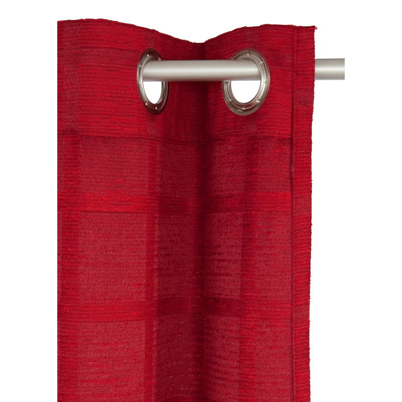 Shire Room Darkening Curtain Single Panel, 270 W x 245 D cm, Red