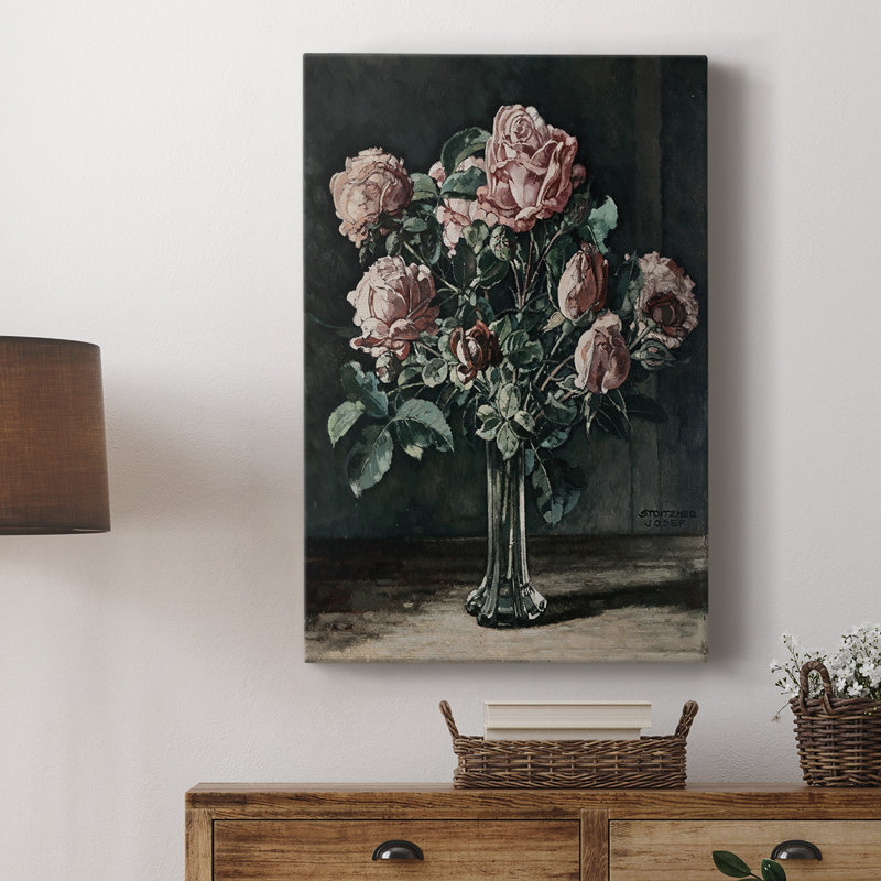 Motif floral rétro CCXV - galerie Cavas, H 60 po x l 40 po