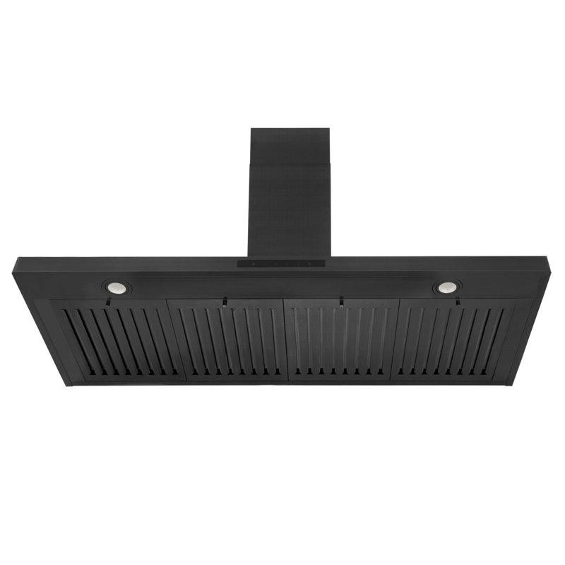 ZLINE Convertible Vent Wall Mount Range Hood, Black Stainless Steel