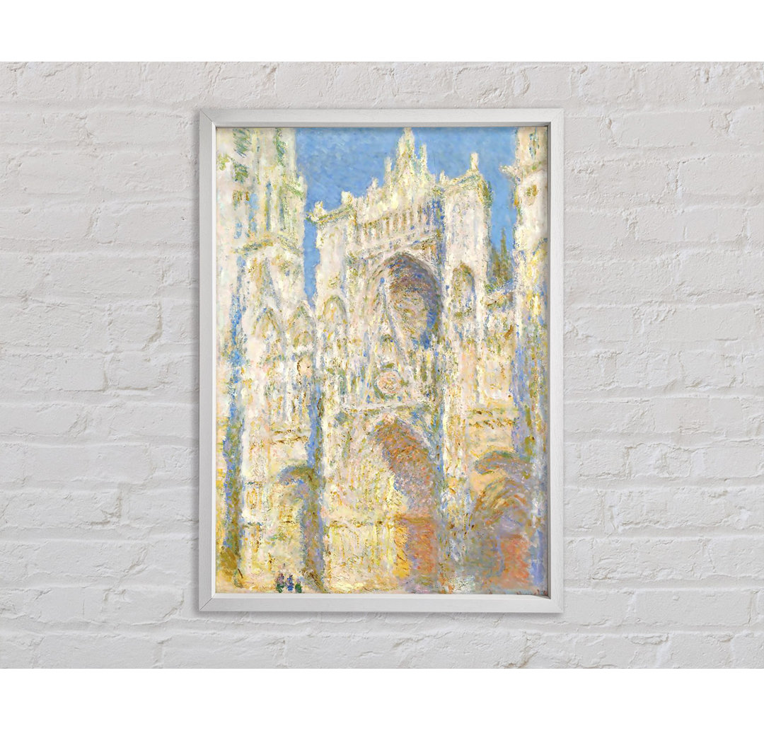 Monet Kathedrale von Rouen im Sonnenlicht - Einzelner Bilderrahmen Kunstdrucke auf Leinwand