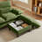 86.22" Chenille Sectional Sofa With Ottoman-30534550