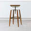 Tabouret de bar rotatif à hauteur réglable en métal