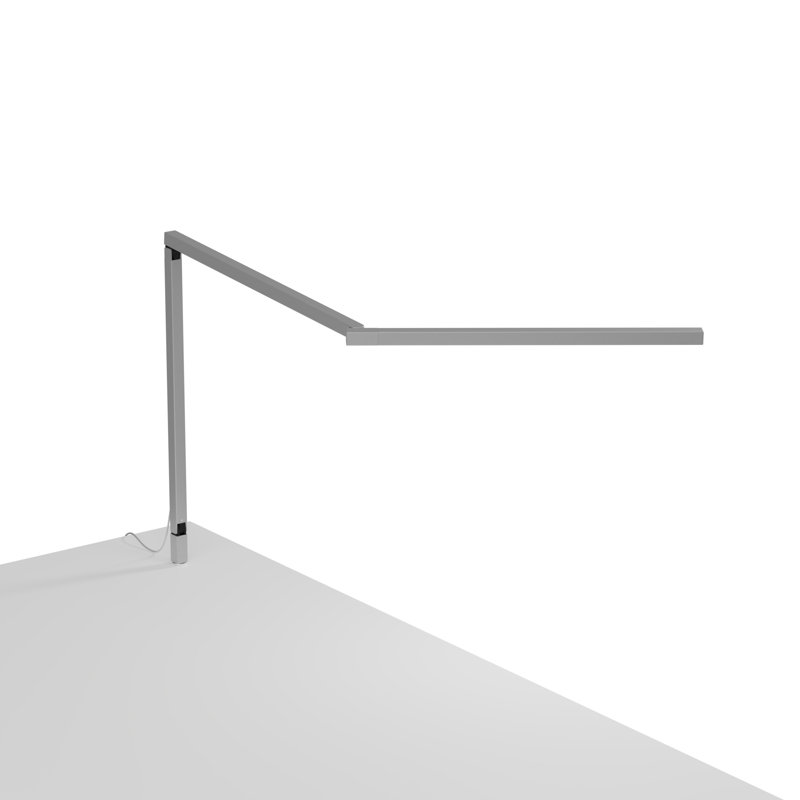 Lampe de bureau Z-Bar Gen 4 avec support pour table traversante, Argent, 3 500K, H 12,5 po x l 25,6 po x P 7,5 po