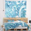 Tapisserie abstraite à motif fractal unique bleu-28488048