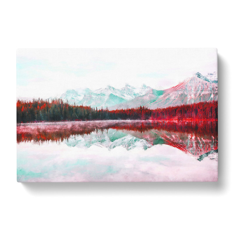 Lake Reflection - Wrapped Canvas Print, 50cm H x 76cm W x 3cm D
