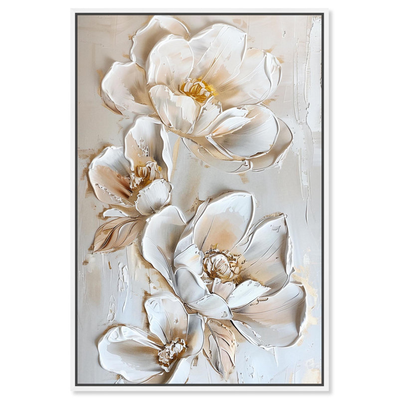 «Lush Floral II» par Art Remedy, Cadre blanc, H 46 po x l 31 po