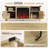 58" W Farmhouse TV Stand Fireplace-1932876991