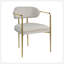 Fauteuil en chenille et or Zayn Beige (ensemble de 2)